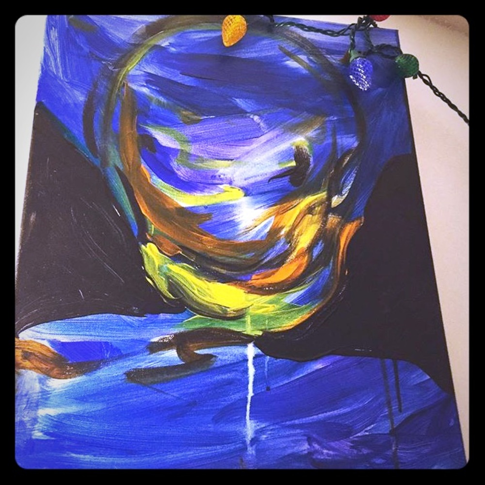 Abstract art work in phthalo blue by Diane Vee! 💕